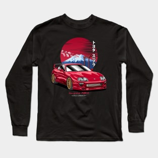 JDM Red Supra MK4 Long Sleeve T-Shirt